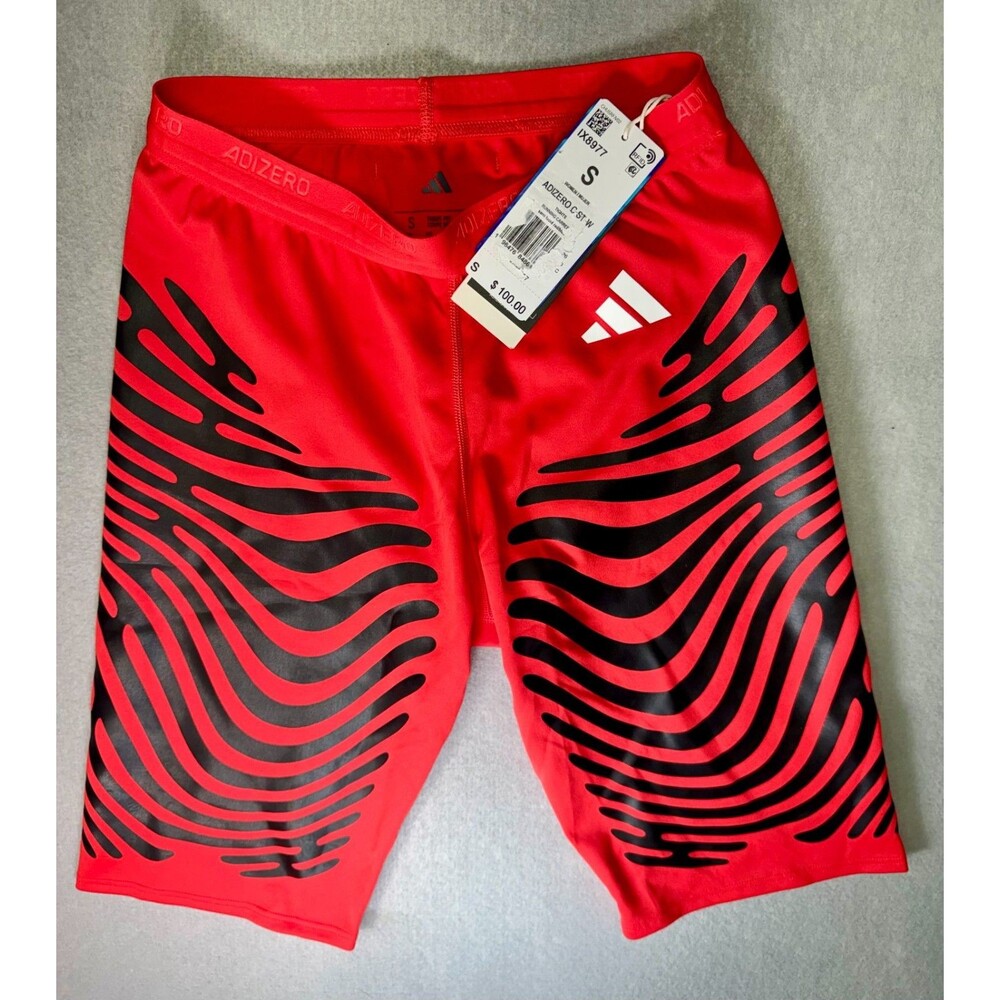 ADIDAS Women’s Size S Adizero Control Half Tights Red Running Short IX8977 NWT!